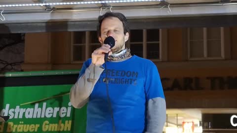 Markus Haintz - Die rote Linie ist überschritten Demo München Marienplatz 28.02.21