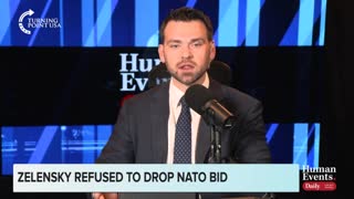 Jack Posobiec talks about Ukraine's President Volodymyr Zelensky refusing to drop NATO bid