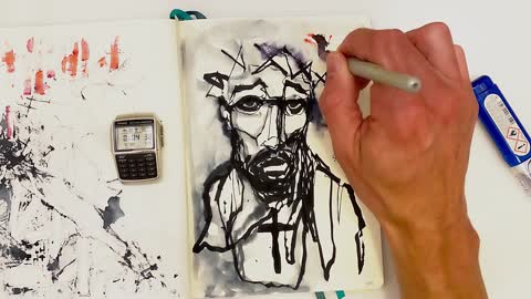 Inspiration art | Time-Lapse | Drawing Jesus