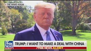 Trump talks to reporters about Biden, corruption