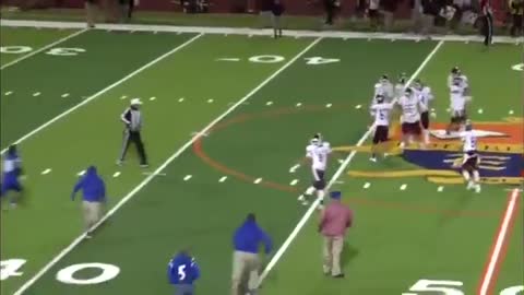 Texas high school football player plows over a referee