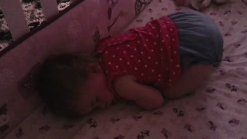 Toddler sleeping peacefully... and snoring!