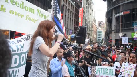 Tessa Fights Robots - NY Freedom Rally - Times Square, September 18, 2021