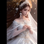 Chinese style, wedding dress. Hanfu