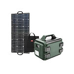 Portable power station with solar panels