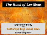 Expository Study: Leviticus