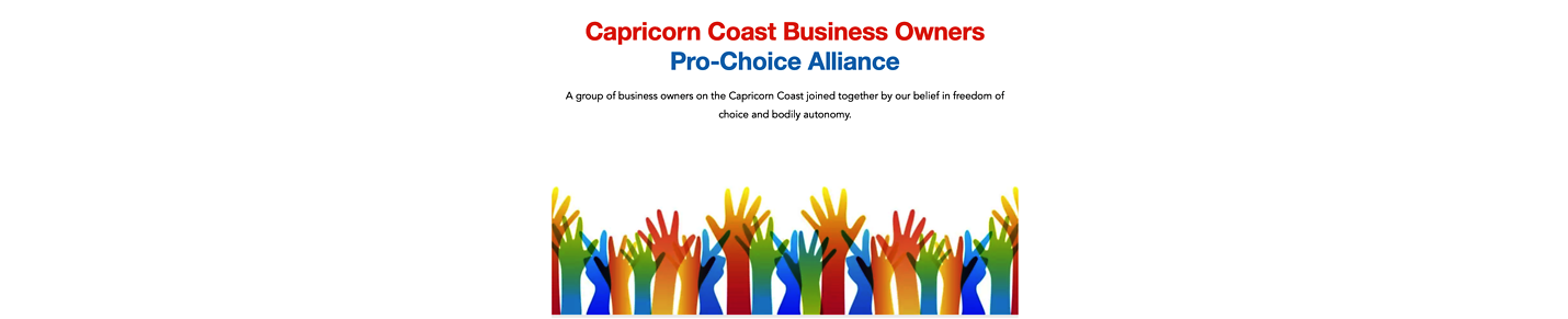 Capricorn Coast Business Owners Pro Choice