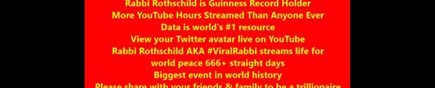 Rabbi Rothschild Streams Life 24/7 Guinness World Record