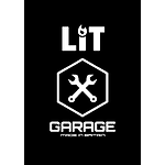 The lit garage