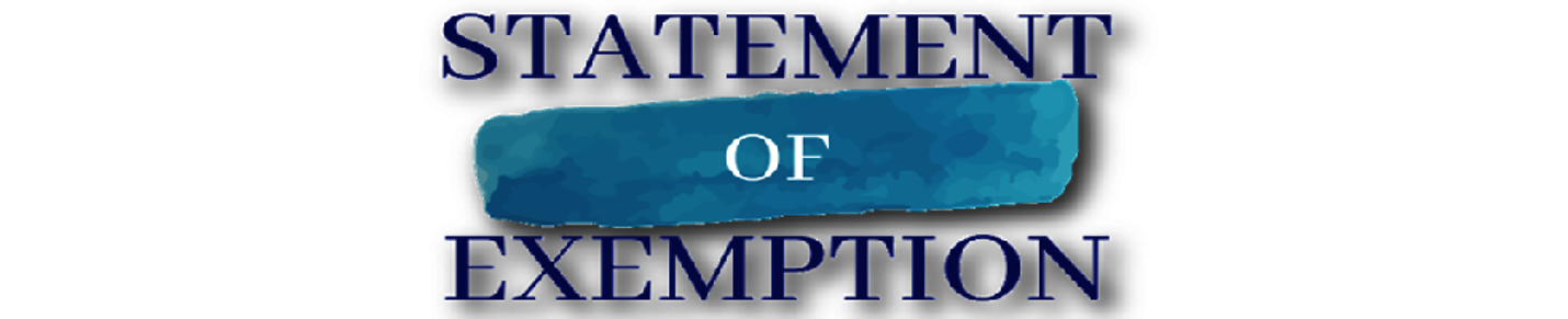 Statement of Exemption